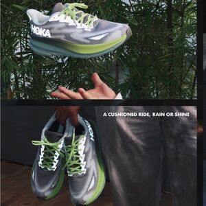 NWOB HOKA Men's CLIFTON 9 GTX slate aloe vera size 9D